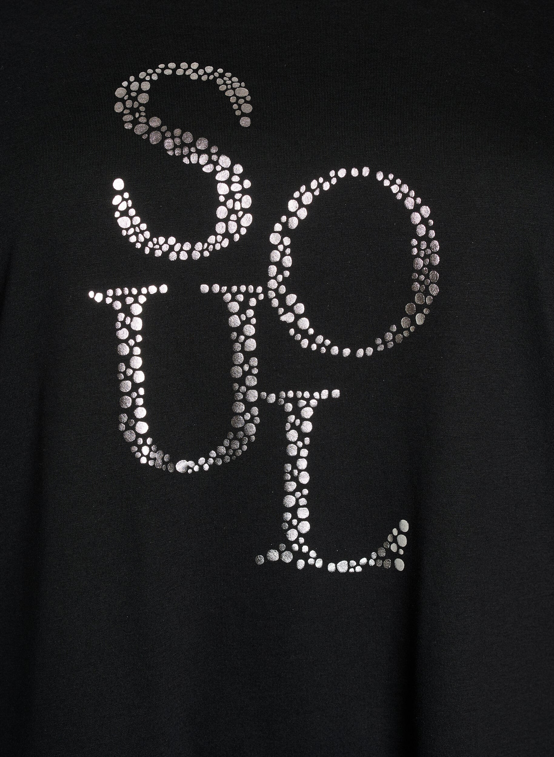 Zizzifashion T-shirt with motif, Black, Packshot image number 2