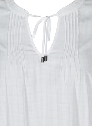 Long-sleeved tunic with tie detail, Bright White, Packshot image number 2