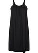 Knee-length strap dress in organic cotton, Black, Packshot image number 0
