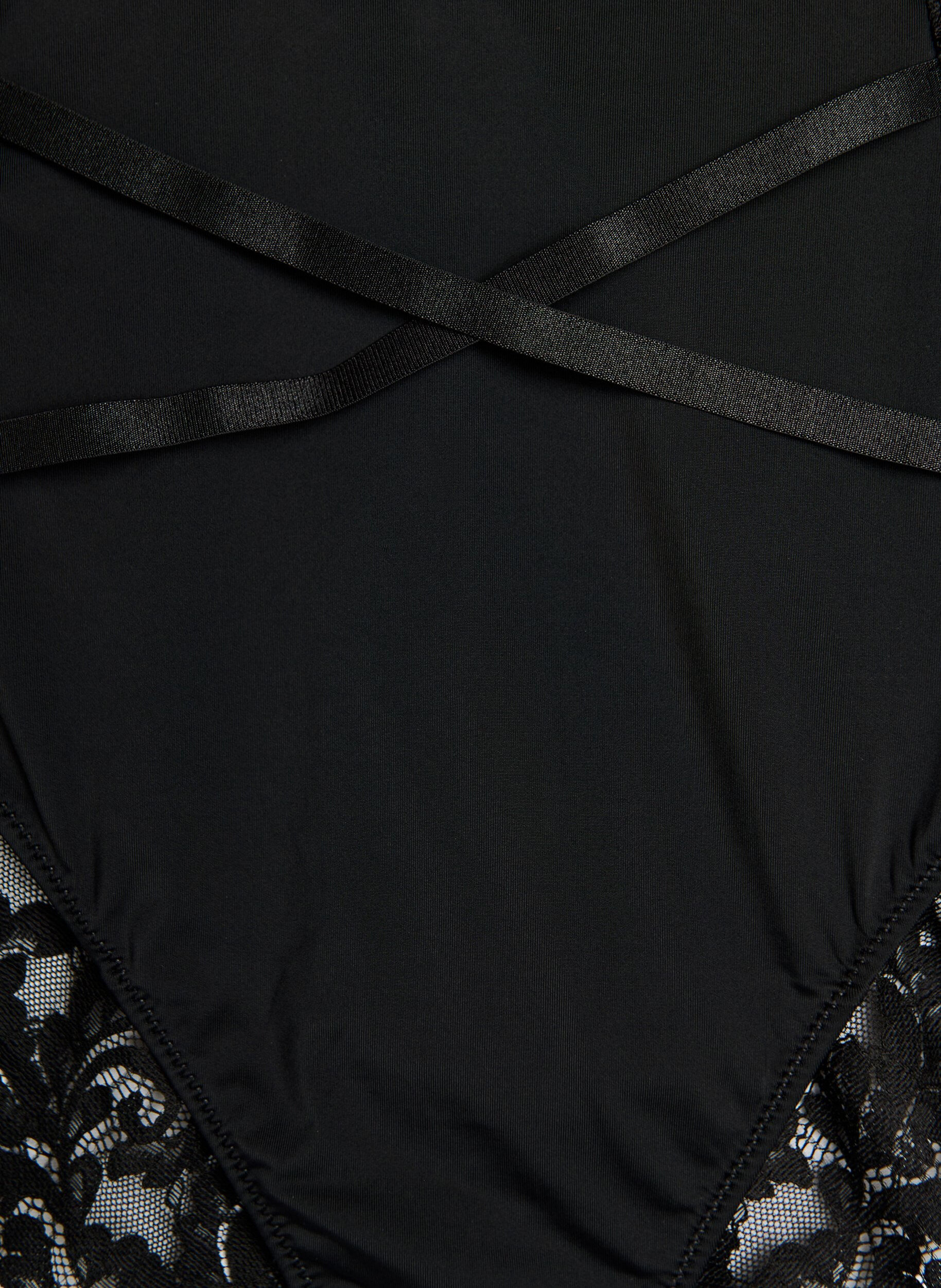ZizzifashionHipster lace briefs with crossover detail, Black, Packshot image number 2