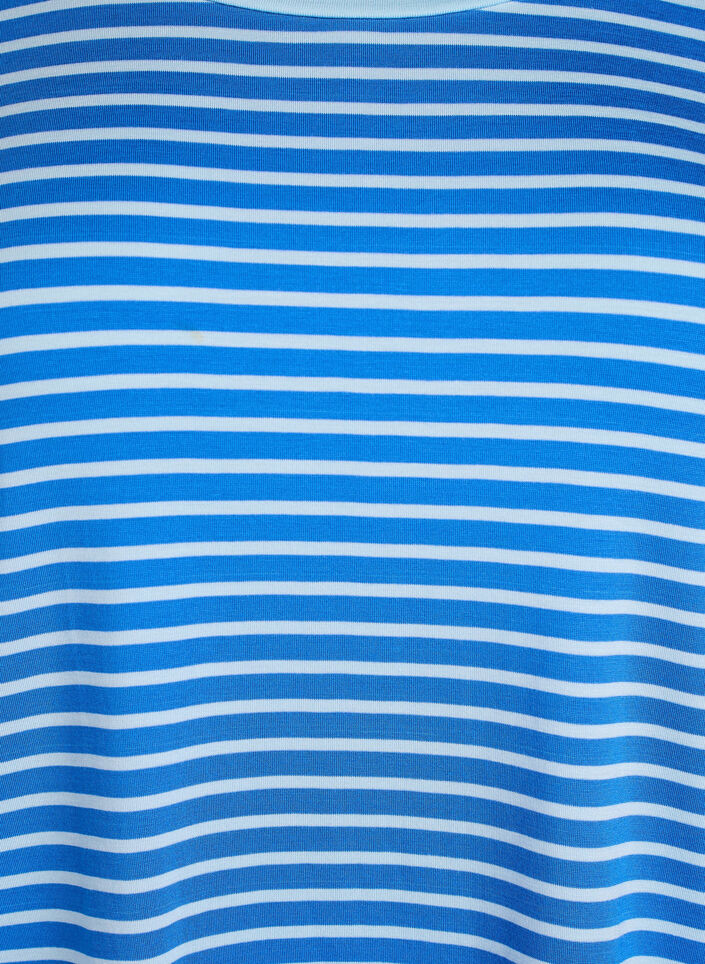 T-shirt with TENCEL™ Lyocell and stripes, Blue, Packshot image number 2