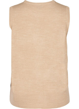 Knitted vest with slits, Nomad Mel., Packshot image number 1