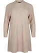 Short ribbed dress with a round neck, Simply Taupe Mel., Packshot image number 0