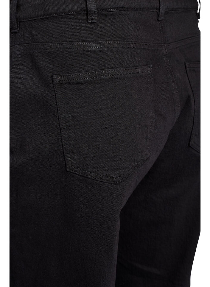 Loose jeans with cropped length, Black, Packshot image number 3