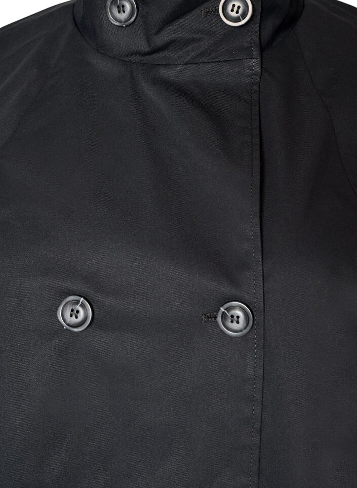 Water-repellent spring jacket with an A-line cut, Black, Packshot image number 2