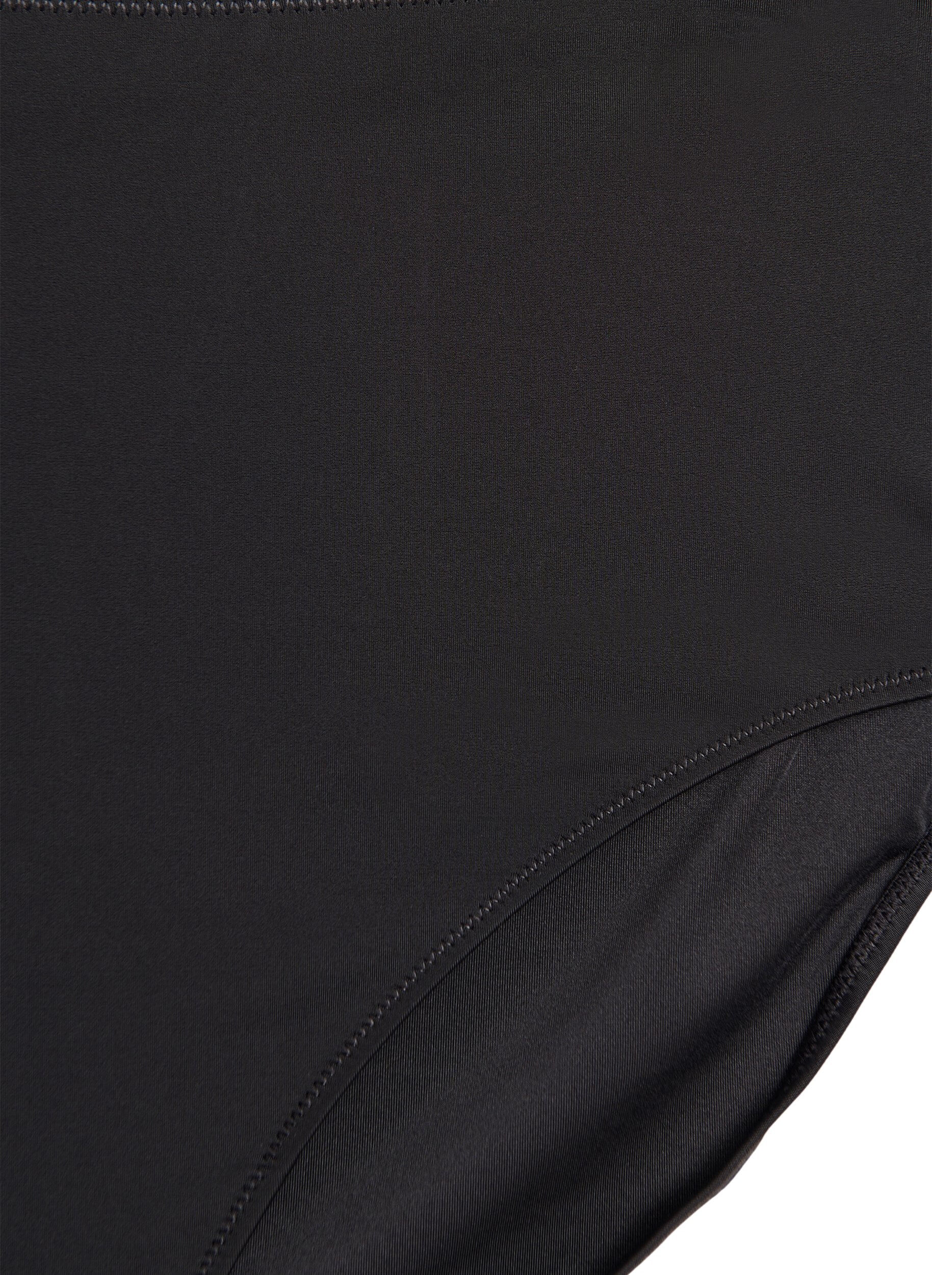 Zizzifashion Solid colour bikini bottom with high waist, Black, Packshot image number 2