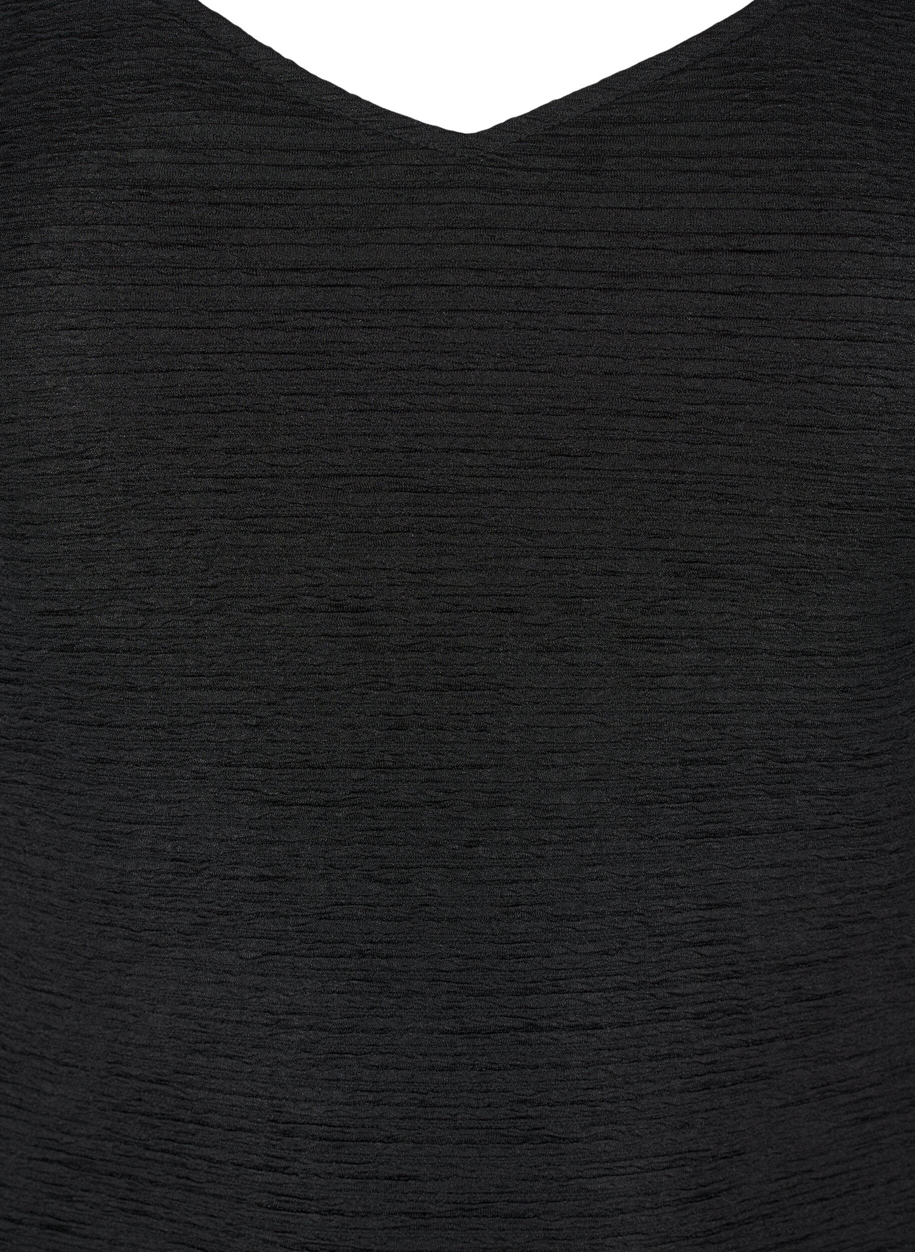 Zizzifashion Sleeveless bodysuit with texture, Black, Packshot image number 2