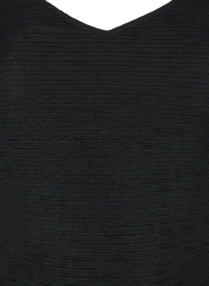 Sleeveless bodysuit with texture, Black, Packshot image number 2