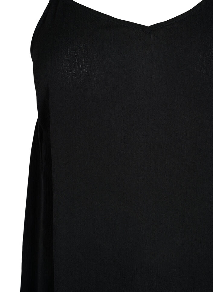 Sleeveless top in viscose, Black, Packshot image number 2