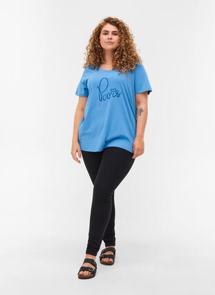 Short-sleeved t-shirt with print, Blue Jasper, Model image number 2