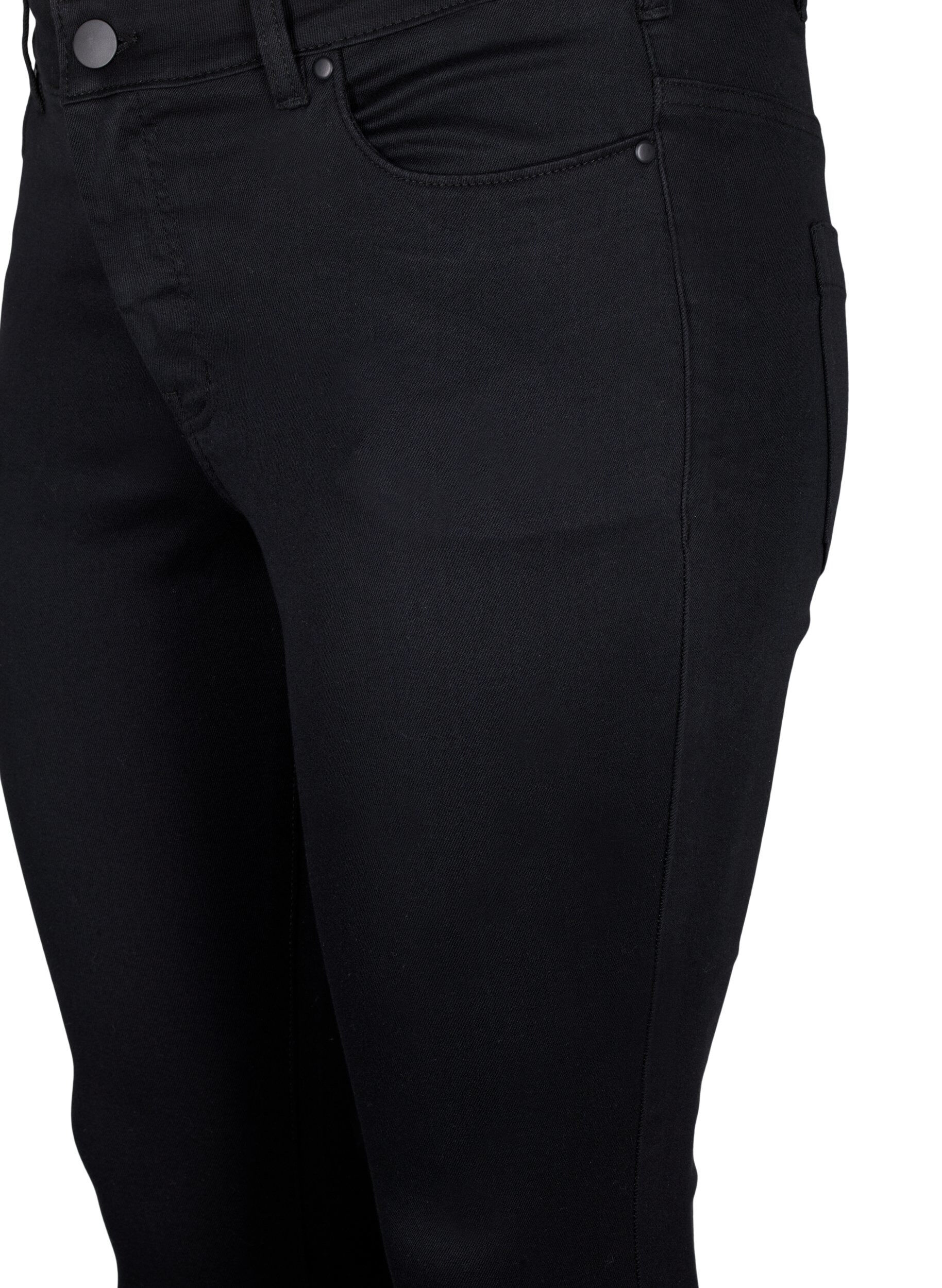 Zizzifashion Viona regular waist jeans, Black, Packshot image number 2
