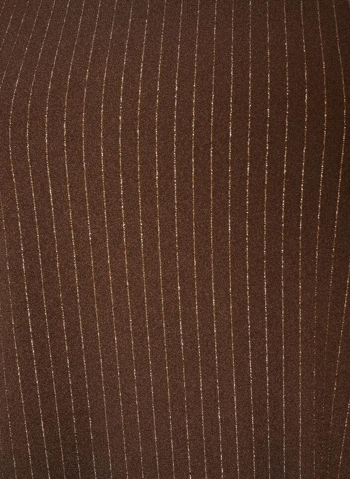 Short A-line dress with glitter stripes, Brown, Packshot image number 2