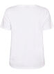Organic cotton T-shirt with beach print, White, Packshot image number 1