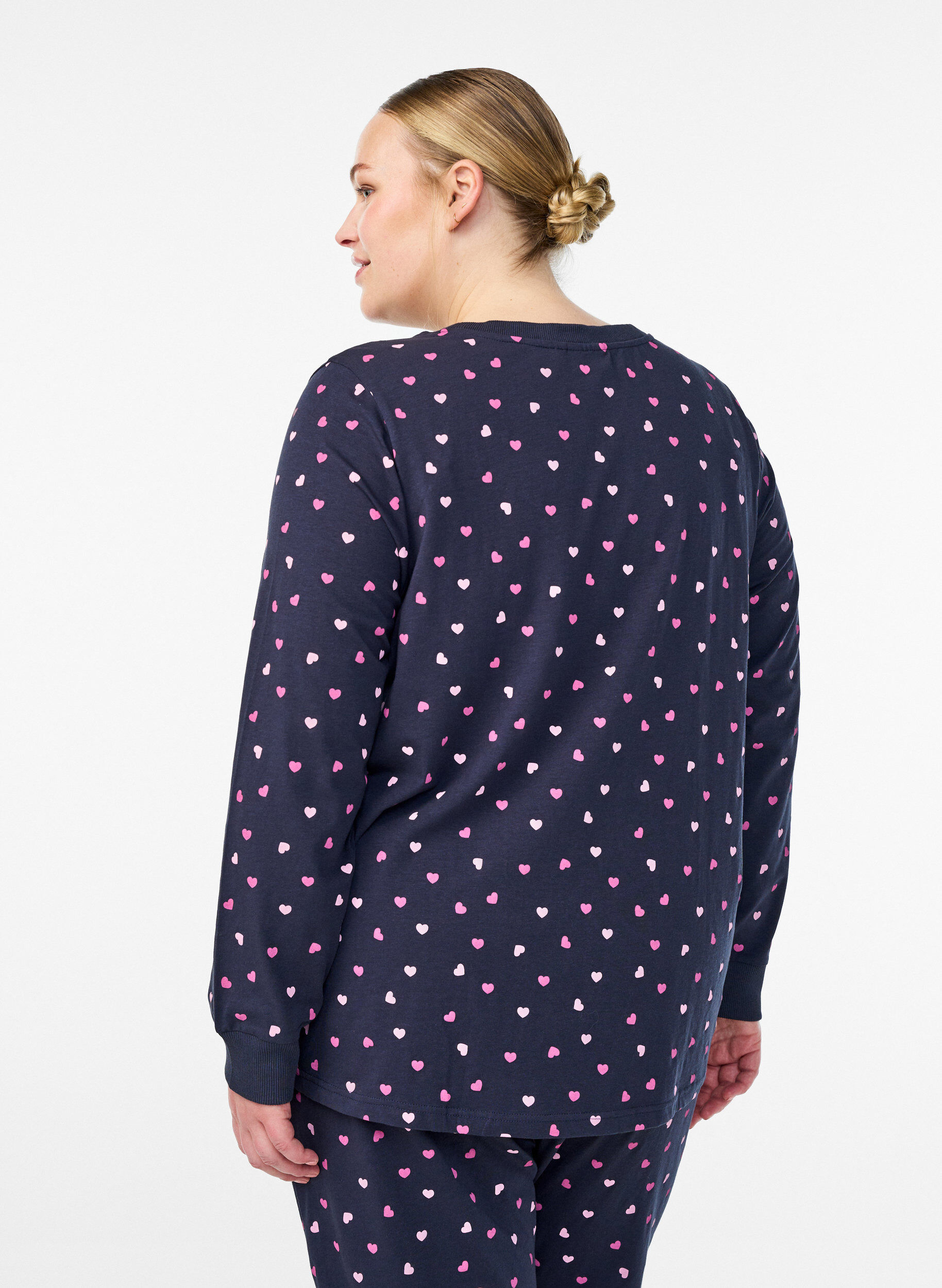 Zizzifashion Printed night top, Blue, Model image number 2