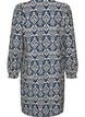 Patterned viscose dress with long sleeves, Blue, Packshot image number 1