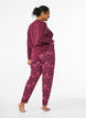 Cotton pyjamas pants with print, Dark Bordeaux, Model image number 1