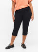 Close fitting cotton blend capris, Black, Model image number 2