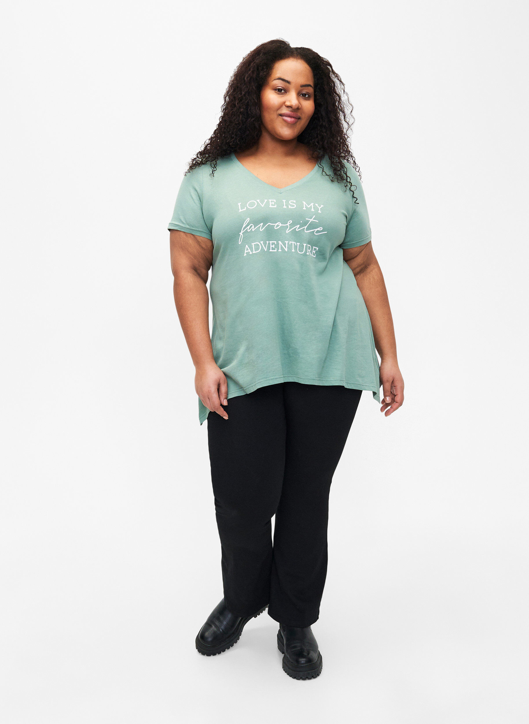 Zizzifashion Cotton t-shirt with short sleeves, Chinois G. W. Love, Model image number 2