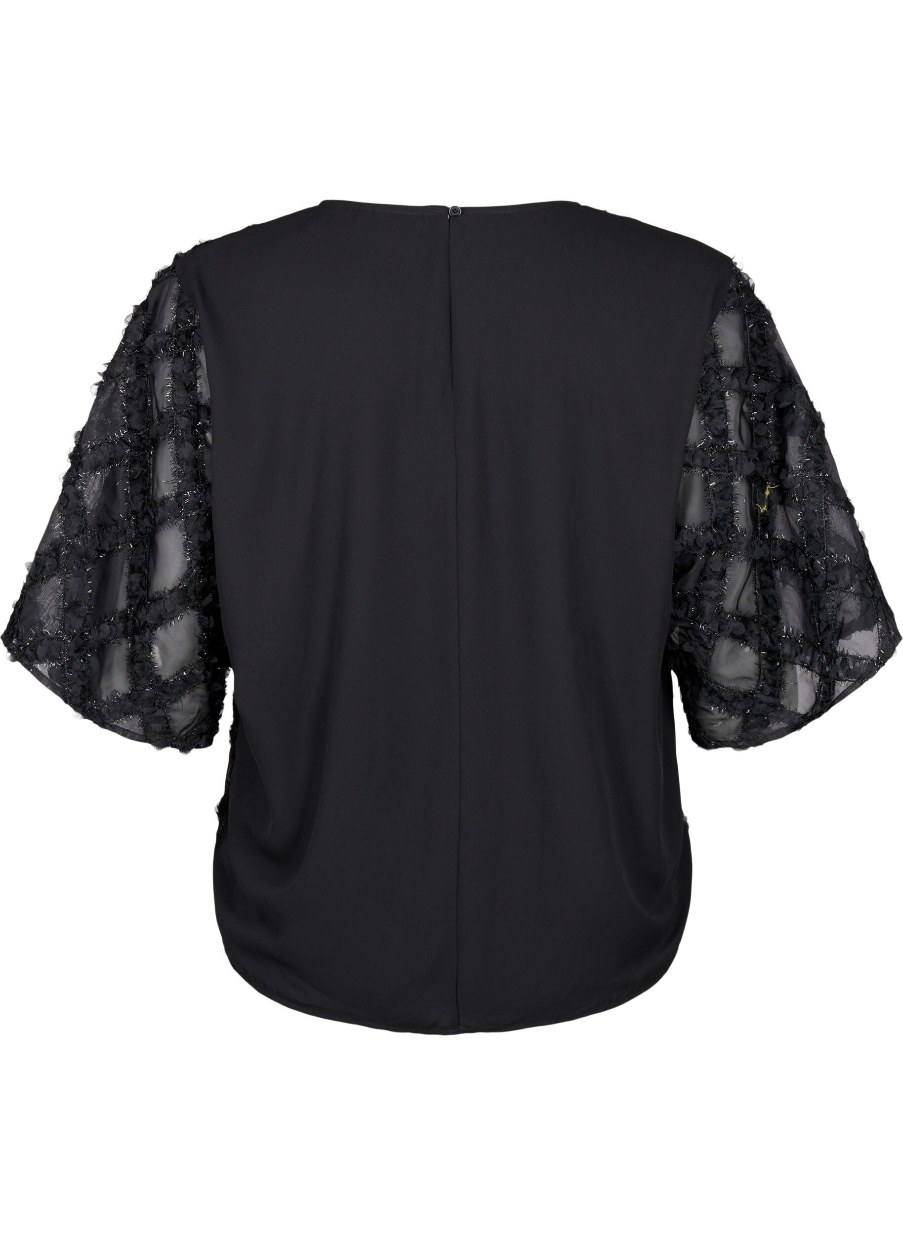 Zizzifashion Blouse with harlequin pattern, Black, Packshot image number 1