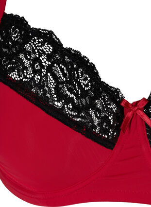 Underwired bra with lace, Lipstick Red, Packshot image number 2