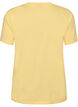 Organic cotton T-shirt with eyelet embroidery, Yellow, Packshot image number 1