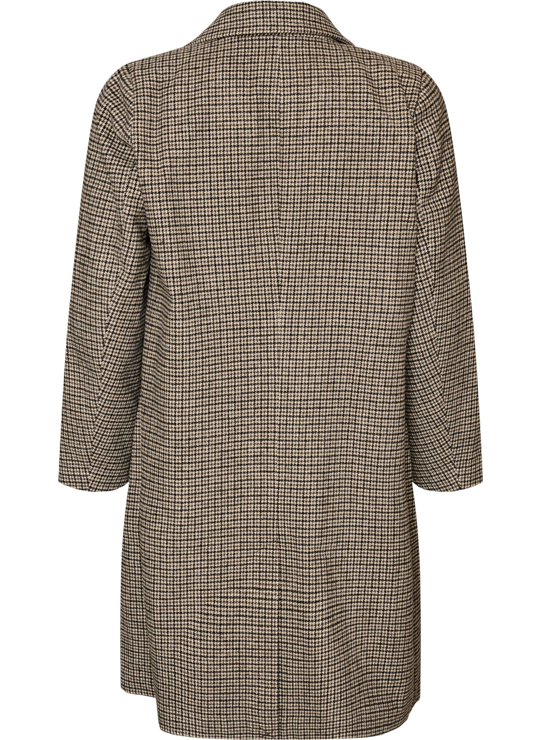 ZizzifashionMid-length checked coat, Brown, Packshot image number 1