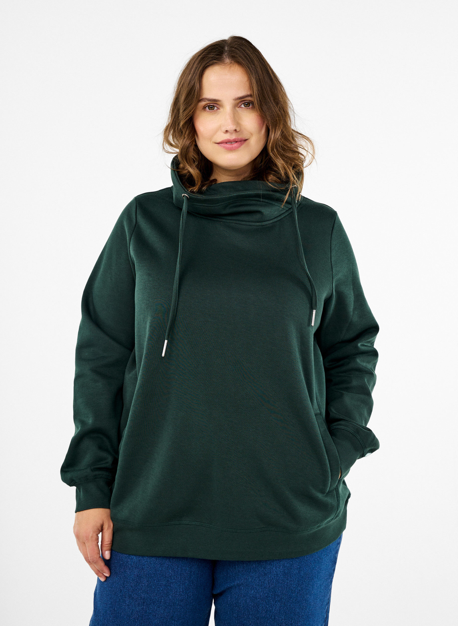 FLASH - Sweatshirt with high collar, Scarab, Model