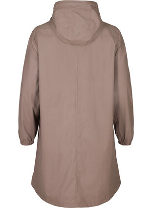 Hooded raincoat with taped seams, Iron, Packshot image number 1
