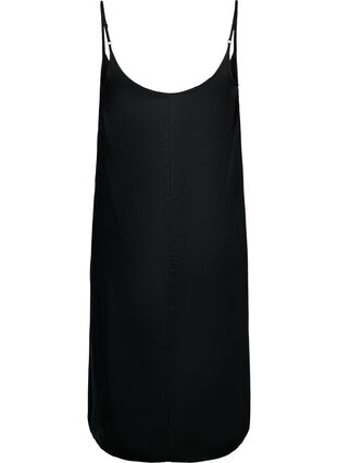 Sleeveless midi dress in viscose, Black, Packshot image number 1