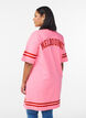 Short T-shirt dress with sporty details, Pink, Model image number 2