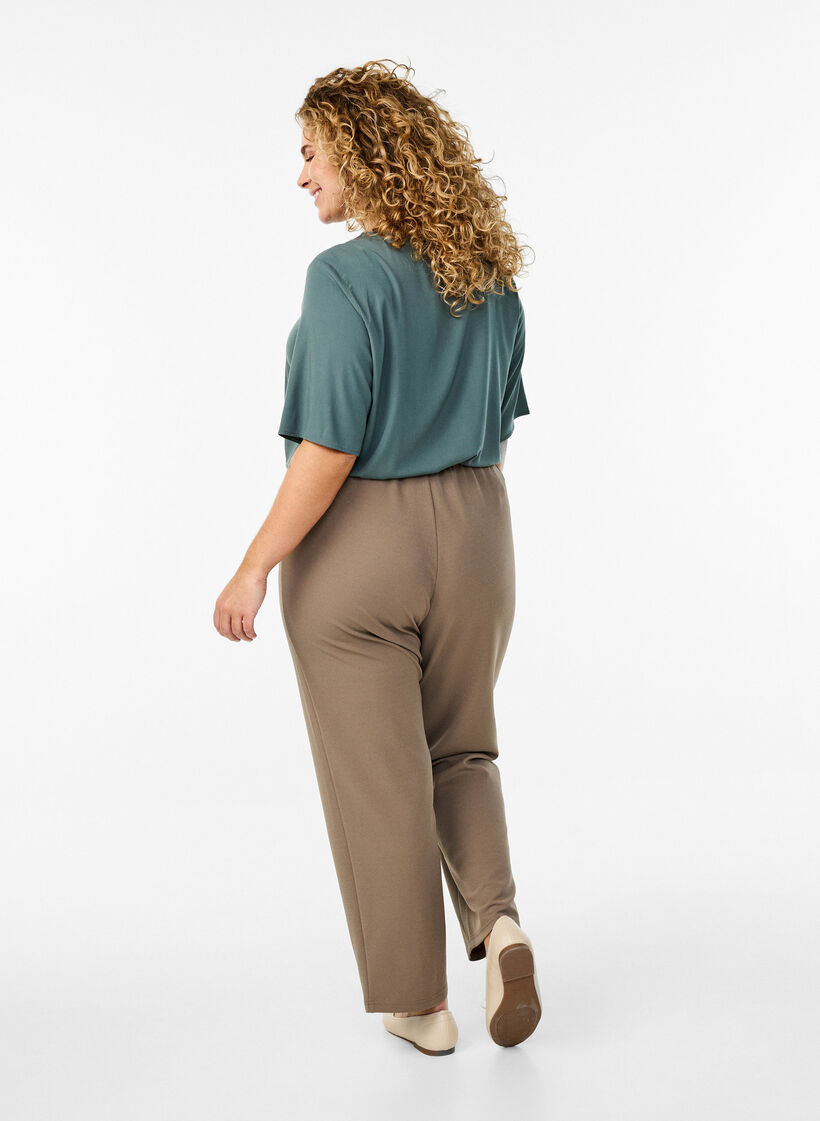 Straight fit trousers, Beige, Model image number 1