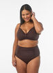 High waisted bikini bottom, Brown, Model image number 0