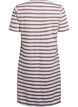 Striped jersey dress with short sleeves, White, Packshot image number 1
