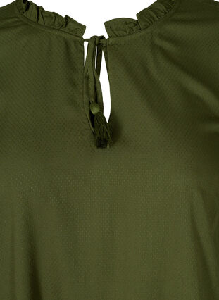 Viscose dress with a tie detail, Rifle Green, Packshot image number 2