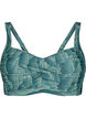 Padded bikini top with print, Green, Packshot image number 0