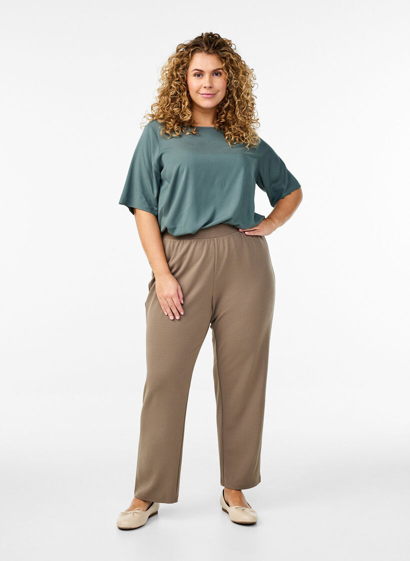 FLASH - Straight fit trousers, Beige, Model image number 0