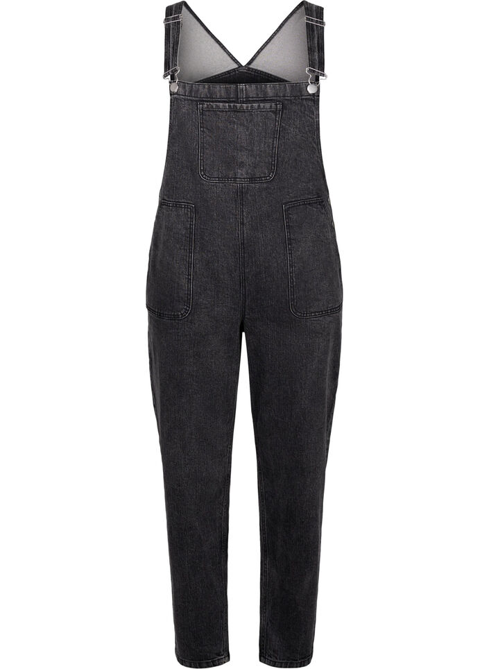 Denim overalls, Dark Grey Denim, Packshot image number 0