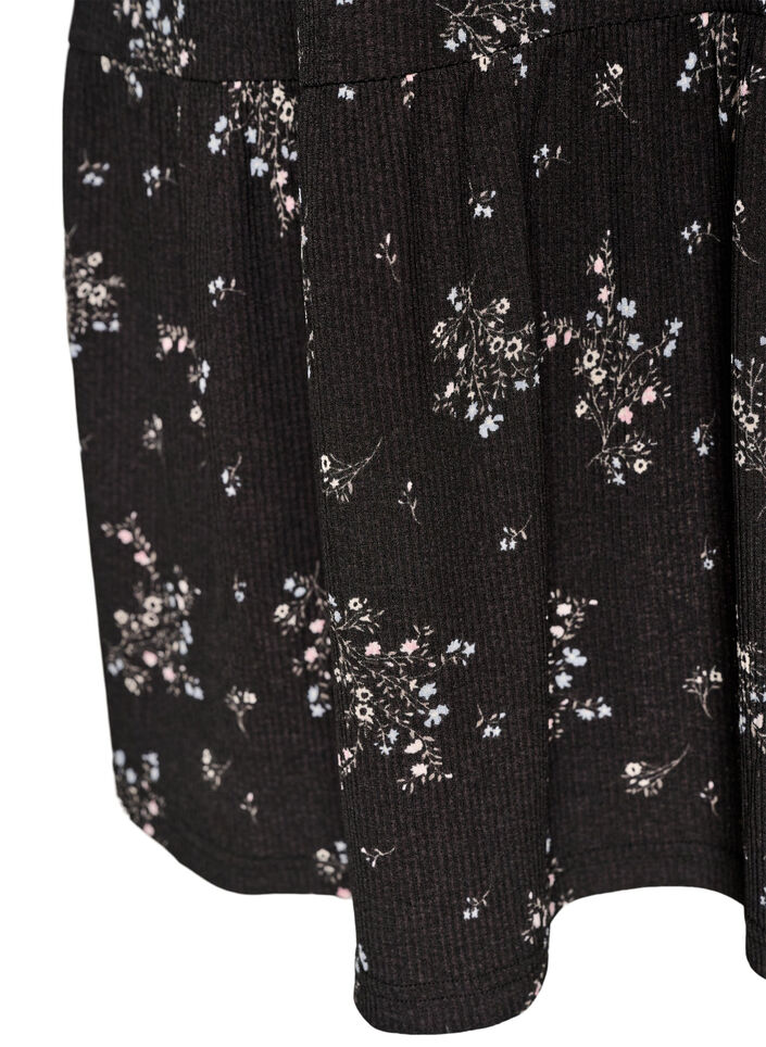 Patterned dress with panels, Black, Packshot image number 3