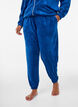 Velour trousers with embossed pattern, Blue, Model image number 2
