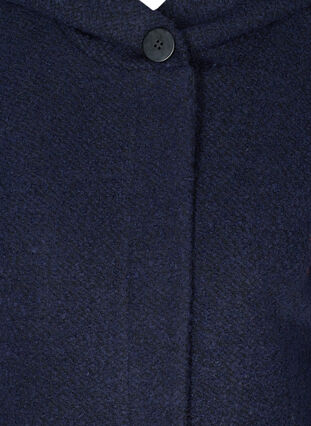 Long coat with wool, Black, Packshot image number 2