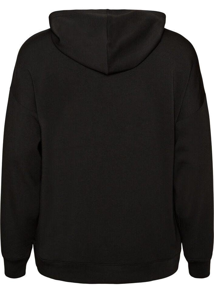Jersey hoodie, Black, Packshot image number 1