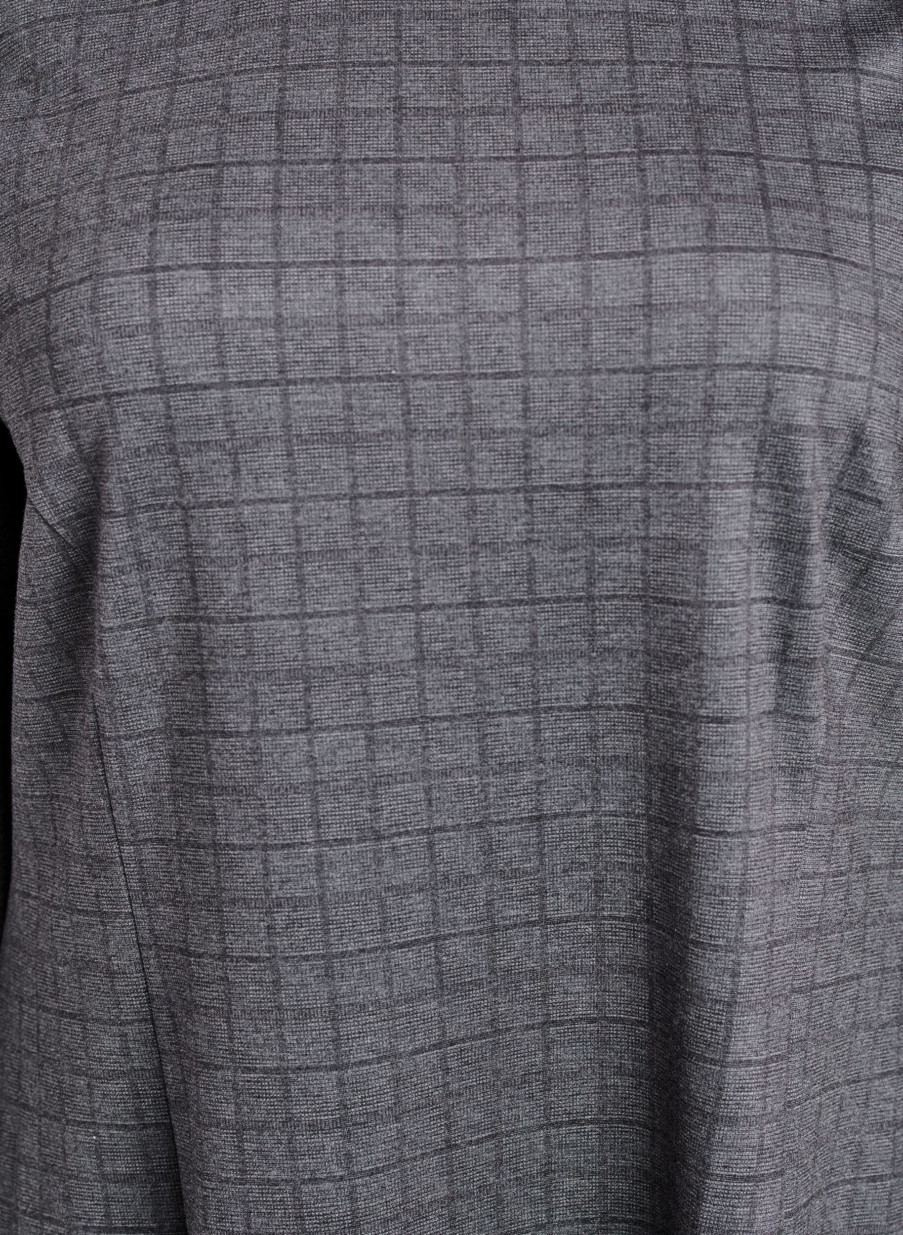 Zizzifashion Short dress with a checked pattern and an A-line shape, Grey, Packshot image number 2