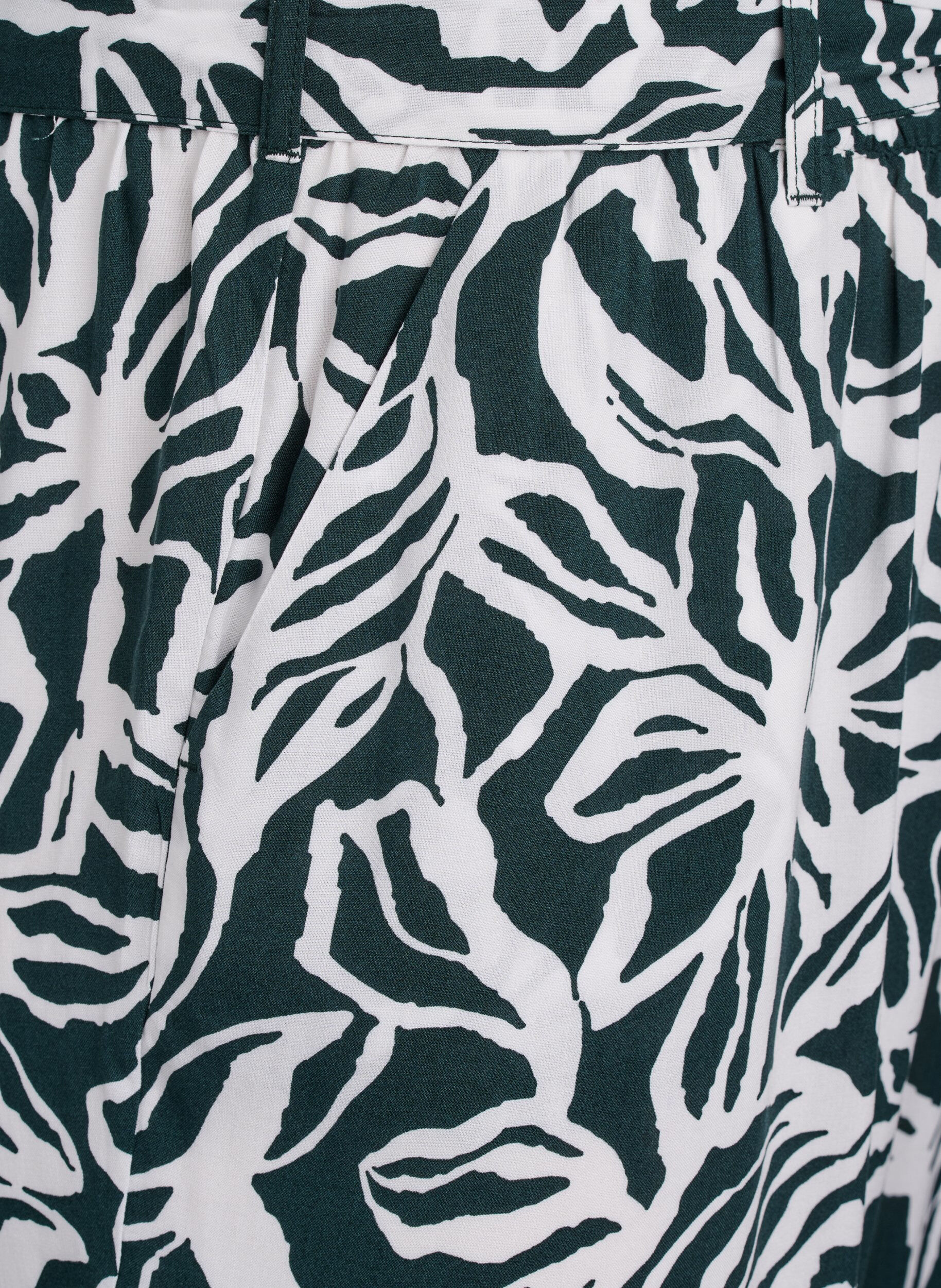 Zizzifashion High-waisted viscose trousers, Green, Packshot image number 2