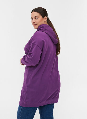 Sweat dress with hood and zipper, Majesty, Model image number 1