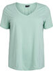 Short sleeve t-shirt with v-neckline, Green, Packshot image number 0