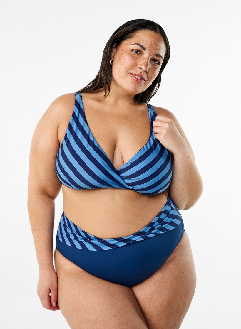 Bikini briefs with wrap detail, Blue, Model image number 0