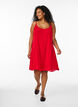 Solid colour strap dress in viscose, Red, Model image number 0