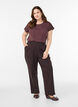 Short-sleeved t-shirt in a cotton blend, Dark Bordeaux, Model image number 1