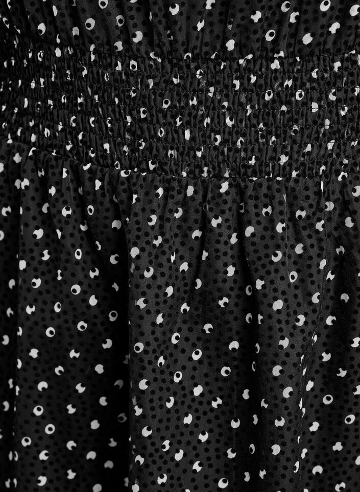 Midi dress in chiffon with dotted pattern, Black, Packshot image number 3