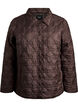 Lightly padded jacket with decorative quilting, Brown, Packshot image number 0